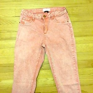 COPY - Garage Stretch Denim Pink Skinny Jeans
